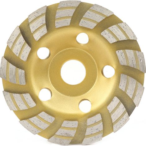 Broyeur à Béton, Machine de Bordure en Béton, Meule à Béton, Disque de Meule à Béton 125  22,2 Mm, Disque de Coupe de Meule à Segment de Diamant pour Béton, Marbre, Granit