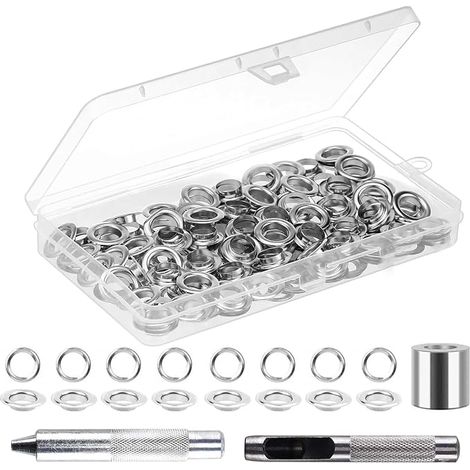 100 x 6mm Metal Eyelet Clips (1/5)