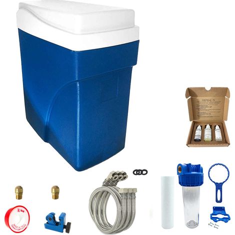 Descalcificador Sin Electricidad Compacto Simplex Con Kit De Instalación