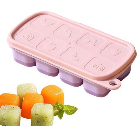 Bac à glaçons silicone - 1pc, Avec couvercle démoulage facile pour boisson Cuneary (1/5)