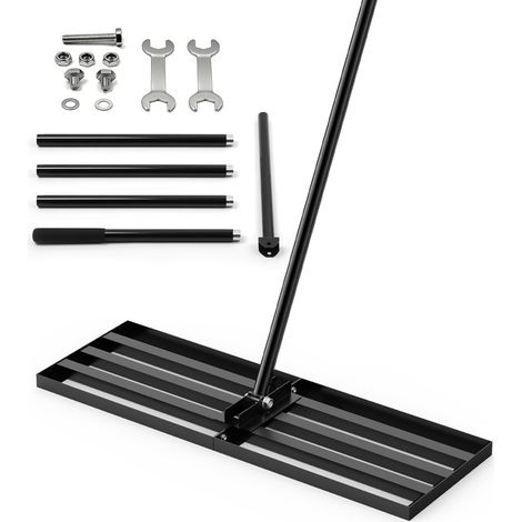 Lawn Leveling Rake Garden Landscaping, 2040 x 760 x 250 mm Stainless Steel Leveler Rake with Handle 2 m Long, Heavy Duty Leveling Rake Backyard and Golf Course (1/5)