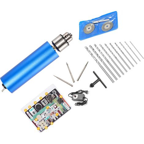 Mini meuleuse électrique à vitesse variable, outil de meulage et de gravure portatif, avec 10 forets, kit polyvalent, 750 g (1/5)