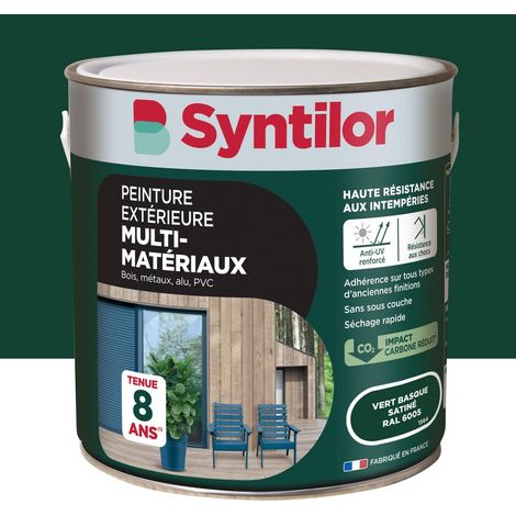 SYNTILOR Peinture exterieure bois, aluminium, pvc . SYNTILOR vert basque satine 2l (1/5)