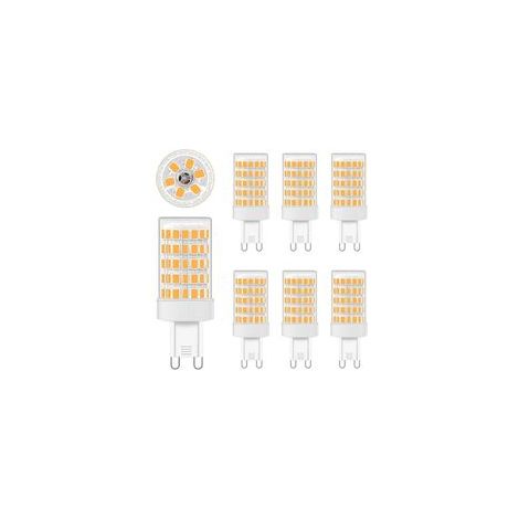 G9 LED 10W, lampadina LED G9, bianco caldo, 2700K, equivalente a incandescenza, luce 80W, 900lm, lampadina G9, AC 220V, luminosa, ampio angolo del fascio 360°, 86 x 2835 SMD, non dimmerabile, 6 pezzi