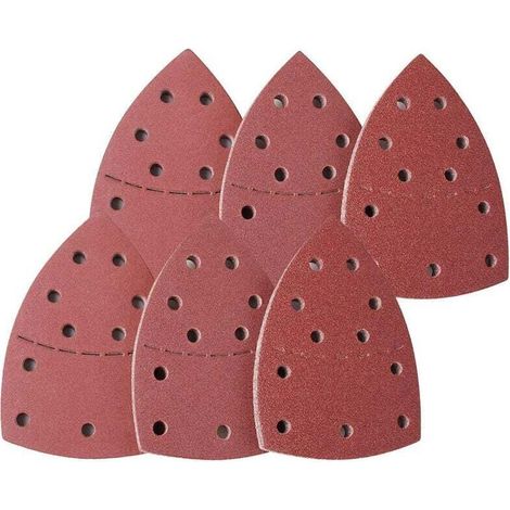 De Ponçage │ 50 pièces │ 11 trous │ 105 x 152 mm │ grain 150 │ pour ponceuses multiples │ Feuilles Abrasives │ Papier Abrasif (1/5)