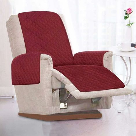Housse Fauteuil Inclinable - 100 % Polyester Microfibre - Anti-Dérapant Avec Sangles Réglables - Pour Salon Séjour Intérieur - 1 Pièce (1/5)