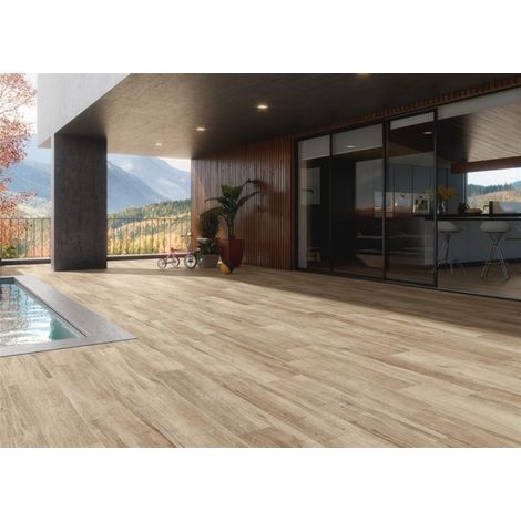 Carrelage extérieur série COOLWOOD AD (22.2x89.7 cm) - 22.2X89.7 COOLWOOD CINNAMON ANTI DERAPANT