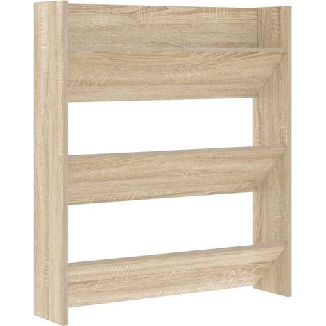 Wand-Schuhschrank Sonoma-Eiche 80x18x90 cm Holzwerkstoff vidaXL