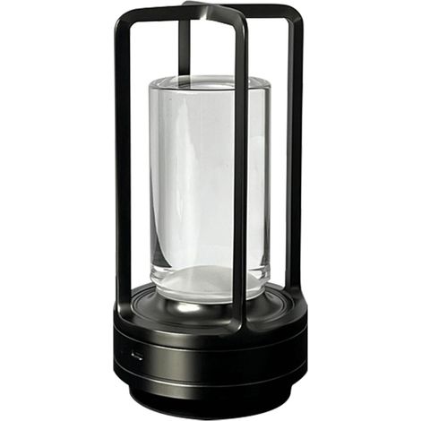 Luce notturna ricaricabile con telecomando RGB in stile giapponese Ambientec Touch, 2600 mAh, nero perla