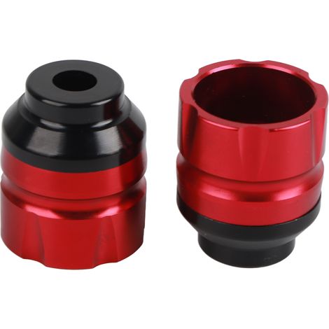 Protection anti-collision universelle élégante et résistante à la rouille, en alliage d'aluminium CNC pour fourche de moto (rouge) (1/5)