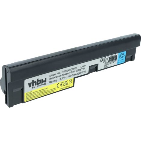 vhbw Akku kompatibel mit Lenovo IdeaPad S10-3 064738U, S10-3, S10-3 064735U, S10-3 0647, S10-3 064737U Notebook (4400 mAh, 11,1 V, Li-Ion) (1/5)
