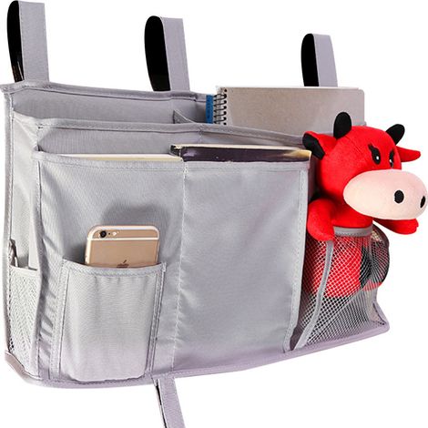 Organisateur De Lit - Sac De Rangement Accrocheable Pour Lit Superpose - Compatible Avec Rails De Lit - 1 Pièce (1/5)