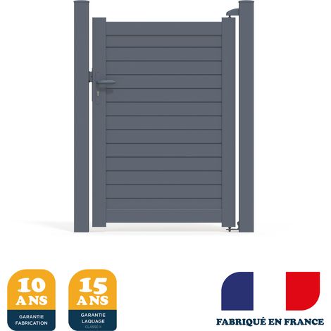 Portillon prêt à poser AZYR Gris 7016 L104 cm X 139cm en aluminium BELTY (1/4)