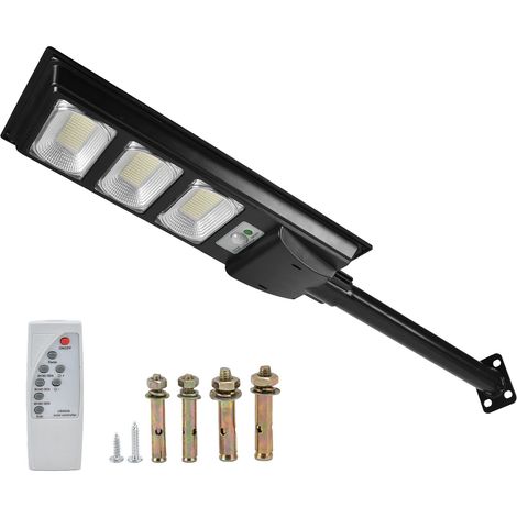 Réverbère solaire 351LED, capteur de télécommande étanche pour jardin extérieur (1/5)
