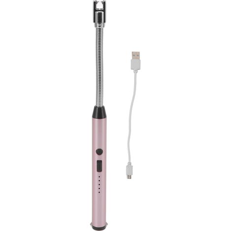 Briquet à arc pulsé rechargeable anti-vent doré rose pour cuisinière à gaz, bougie d'aromathérapie (1/5)