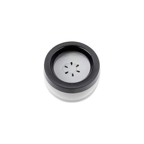 Bol antidérapant pour chien et chat, gris 18,9 x 9 cm, anti-débordement, idéal en voiture –