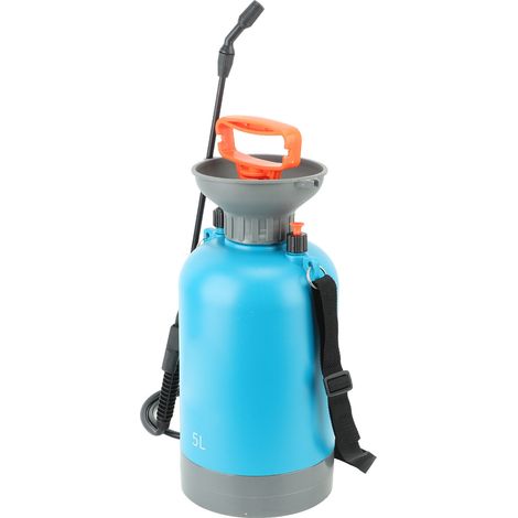 Pulvérisateur à pression portable et résistant pour pelouse et jardin, grande capacité, 5 L, bleu. (1/5)