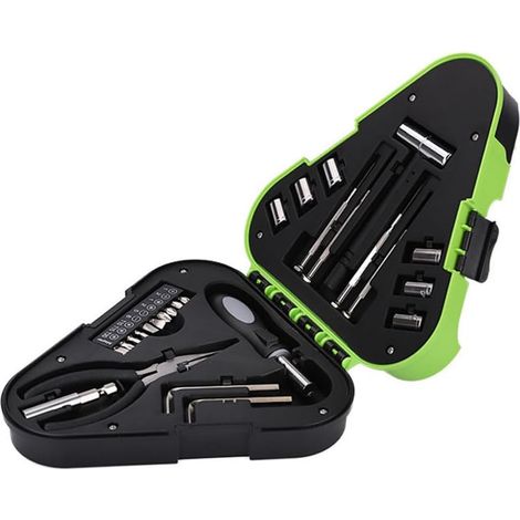 de Tournevis Magnétiques 26 en 1, Kit de Réparation Portable en Acier au avec Lumière LED. (1/5)