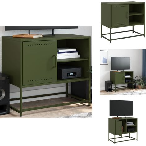 TV-Schrank Senfgelb 100,5x39x60,5 cm Stahl - TV-Schrank - TV-Schränke - TV-Ständer - TV-Möbel (1/5)