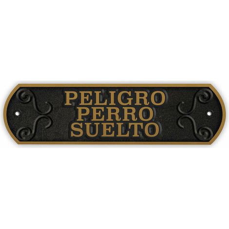 Distintivo Magnet & Steel Peligro perro Suelto 24 x 7,2 cm (1/2)