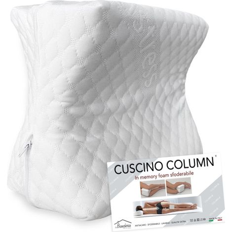 CUSCINO COLUMN © supporto GAMBE ginocchia in MEMORY per spina dorsale e gravidanza Made In Italy