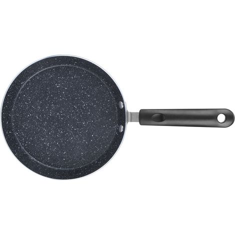 Poêle antiadhésive, compatible avec les plaques à induction et les plaques radiantes, idéale pour le petit-déjeuner, les crêpes, les œufs et les pizzas (petit format 15 cm). (1/5)