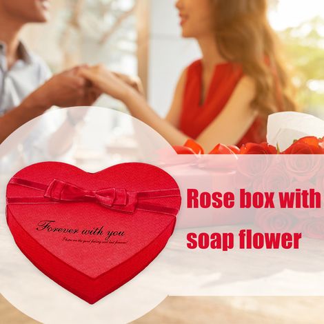 Coffret cadeau de 10 roses en savon avec ours en peluche - Cadeau idéal pour la Saint-Valentin, un anniversaire ou un mariage (1/5)