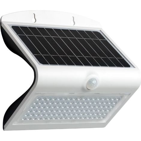 Applica Led Solare 8w con Sensore di Presenza e Crepuscolo IP65 Bianco