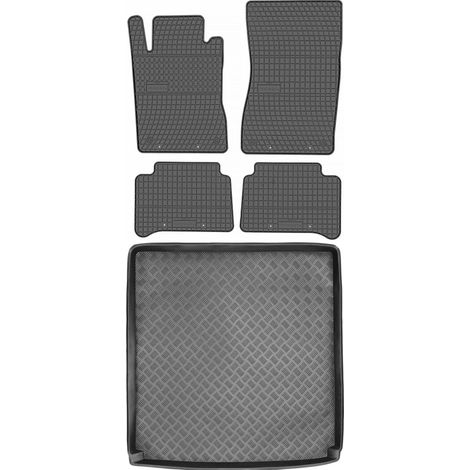 Juego de alfombrillas de goma para coche y maletero para Mercedes Clase E W211 Familiar (2002-2009).