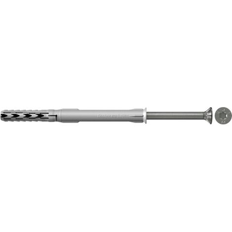 Fischer 50x Langschaftdübel SXR 10 x 140 mm T mit Sicherheitsschraube nicht rostender Stahl A4 - 46279