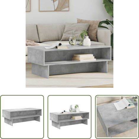 Bois d'ingénierie - Table basse Gris béton 100 x 46 x 35 cm Bois d'ingénierie (1/5)