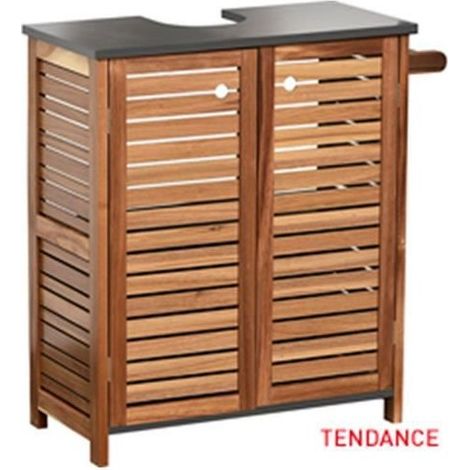 Meuble sous lavabo pour salle de bain ou pour toilettes / meuble en ACACIA / MadeInNature. (1/2)