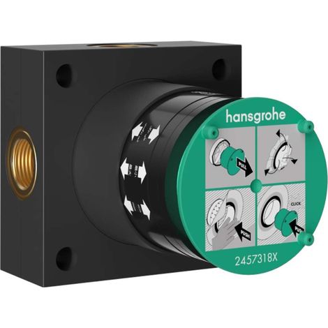 Hansgrohe - Cuerpo de montaje para ducha superior, para 2 dispositivos 24573180 (1/2)