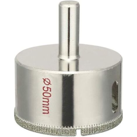 Scie Cloche Sourcingmap Revetue Diamant 50 mm, Trepan pour Verre Carreaux Céramique Marbre Porcelaine (1/5)