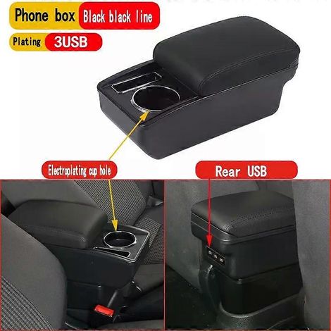 Voiture Chevrolet Lova Aveo T200 T250 Coffre de rangement central pour accoudoir, console de rangement, support de coude, repose-bras (1/5)