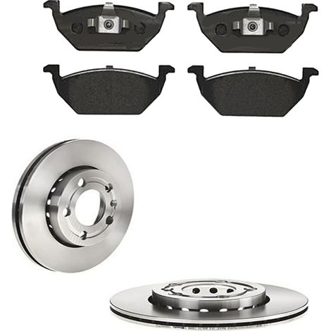 KIT FRENI ANTERIORI compatibile con SKODA FABIA I COMBI (6Y5) - DISCHI + PASTIGLIE OEM: P 85 041 , P 85 072 , P 85 025 , P 85 071 / 17194 , 16882 , 16880 /SOSTITUZIONE DIRETTA/BASSA POLVERE/SILENZIOSO