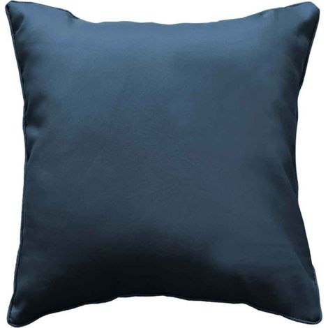 Coussin Carré Déco "Essentiel" 60x60cm Bleu Marine (1/4)