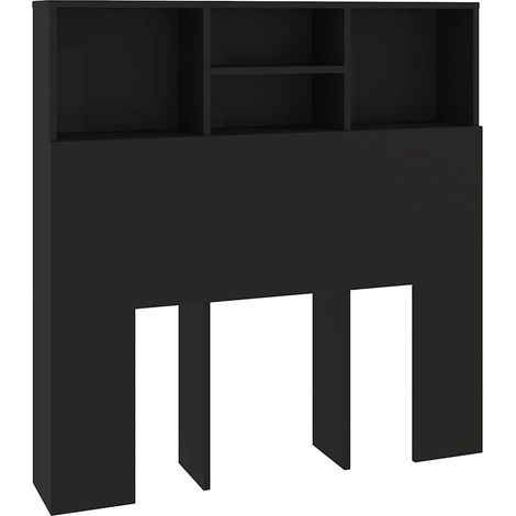 Mueble cabecero negro 100x19x103,5 cm vidaXL