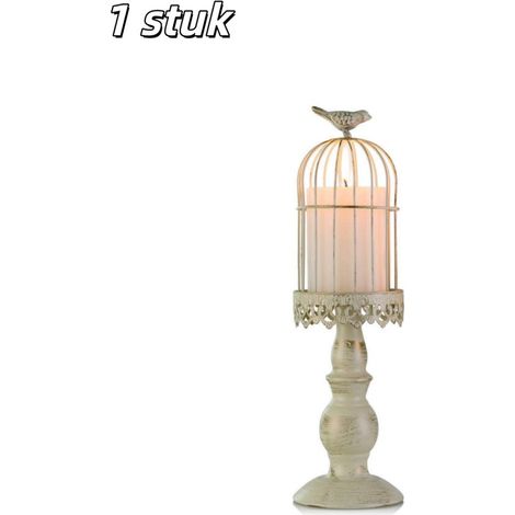 pièce - Chandelier - Lanterne portable - Chandelier Vintage en forme de cage à oiseaux - Décoration pour la chambre de mariage - Éclairage d'ambiance pour la maison et l'intérieur - Grand format - Ivo (1/5)
