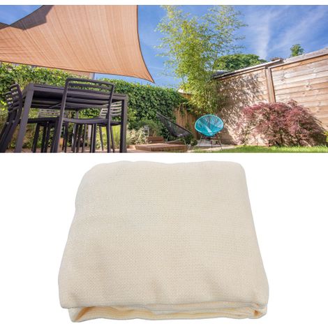 Voile d'ombrage anti-UV pour jardin et piscine, voile d'ombrage extérieure, filet d'ombrage quadrilatéral en polyéthylène haute densité (PEHD), 3 x 3 mètres (1/5)