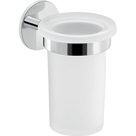 Portaspazzolini da muro in ottone e alluminio 3610 Gedy serie GEA Cromato (1/2)