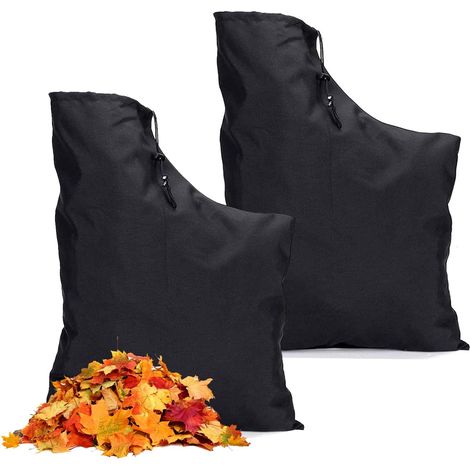 2 Pièces Sac pour Aspirateur Souffleur, Oxford Sac Collection Feuilles Ajustable, Cordon de Serrage à Glissière, Pour Feuilles Jardin Pelouse Cour (1/5)