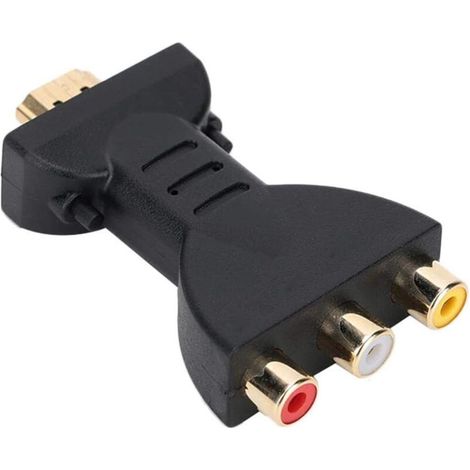 SNQ – Convertisseur HDMI vers RCA 1080P – Adaptateur audio-vidéo avec connecteurs plaqués or – Compatible téléviseurs HD et projecteurs