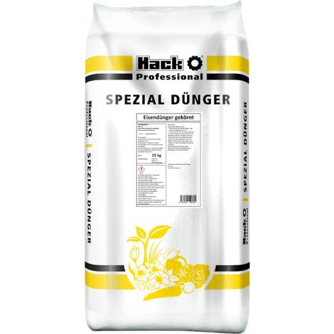 HACK PROFI Eisendünger gekörnt 25 kg Rasendünger Moosverdränger Anti Moos
