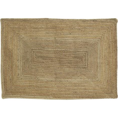 Tapis rectangulaire en jute naturelle - (1/5)