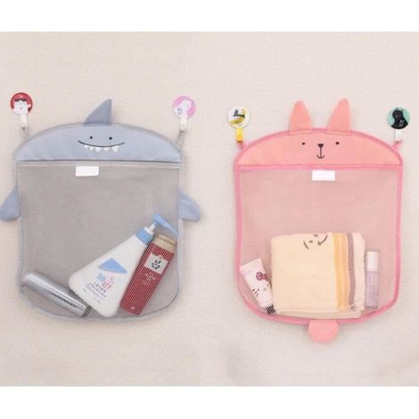 Pour Jouets de Douche Baignoire Bébé,Sac Rangement Salle Baignoire, 2 Pièces Filet Rangement Mural, Organisateur Jouets Bain Pour (1/4)