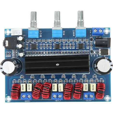 Carte d'amplificateur de puissance numérique 2.1 canaux audio Industrial Elements 2 x 50 W/100 W pour TPA3116D (1/5)