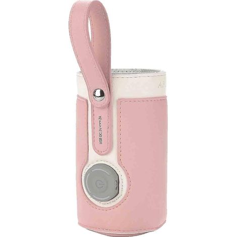 Chauffe-biberon intelligent avec sac isotherme USB, thermostat de voyage pour chauffer le lait et les aliments, chauffe-biberon portable - USB - Rose (1/5)