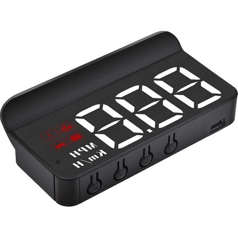 Affichage Tête Haute Voiture, Affichage OBD2 HUD, Tachymètre Voiture MPH, Projecteur de Pare-Brise, Alarme de Survitesse, Compatible avec La Plupart des Modèles Après 2008 (1/5)