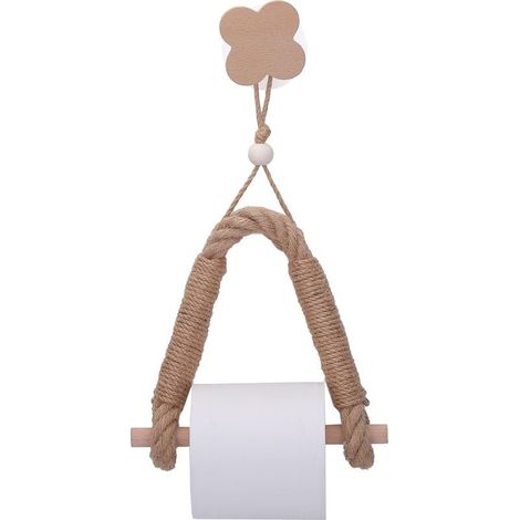 Door Paper Toilet , Derouleur Paper Toilet , Bracket Paper WC , Door-Paper Room of Bath Bracket of Roll of Towels Toilet Rope , Solid and Sturdy (Lucky Clover)- (1/5)
